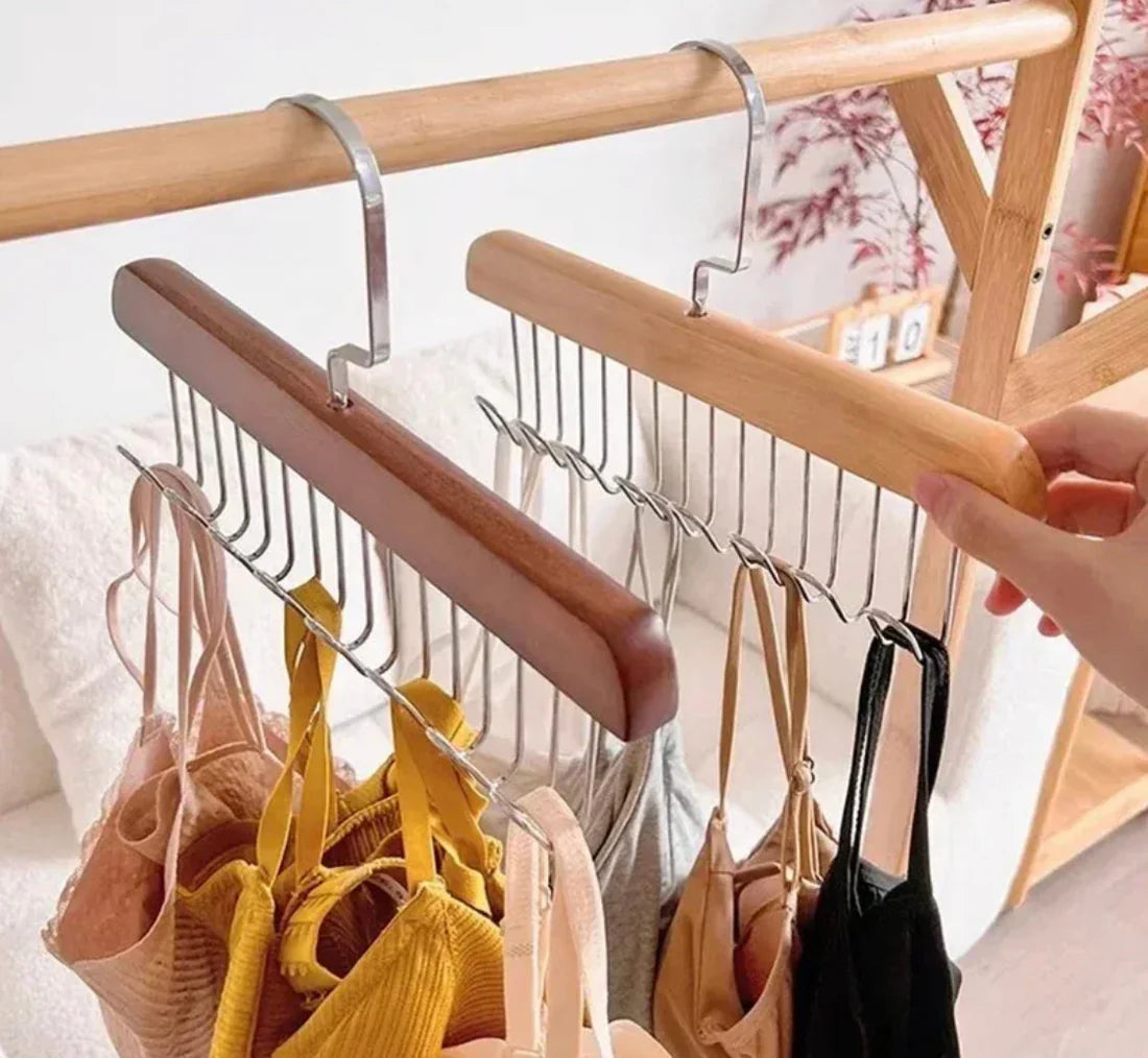8 Hook Multifunctional Wood Hanger