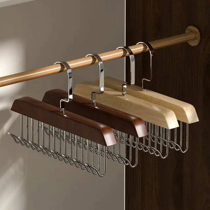 8 Hook Multifunctional Wood Hanger